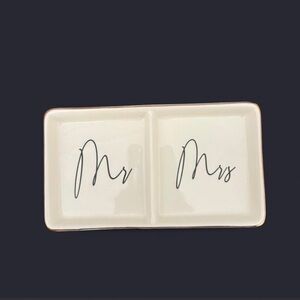 Mr and Mrs Ceramic Ring Dish